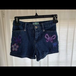 🌼Circo Girls M(7-8) Denim Flower Embroider Shorts